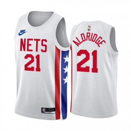 NBA Mænd Trøje Brooklyn Nets Lemarcus Aldridge 21 2022-23 Classic Edition Hvid Swingman NBA Mænd Trøje Brooklyn Nets Lemarcus Aldridge 21 2022-23 Classic Edition Hvid Swingman